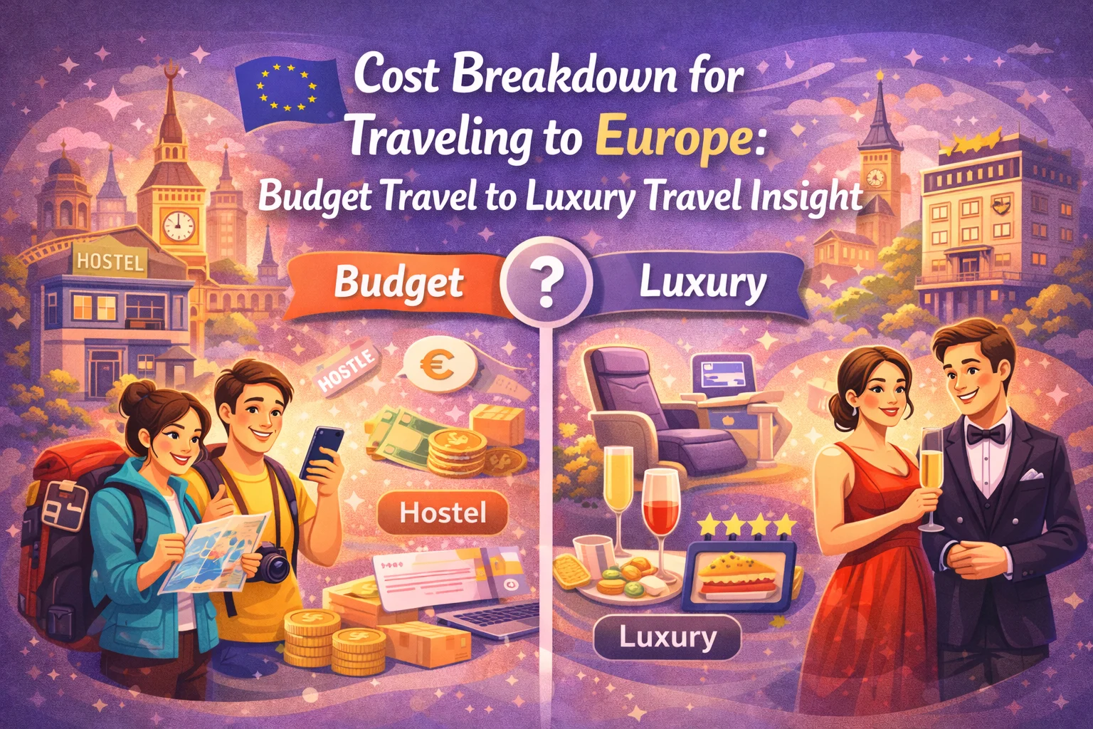 Cost Breakdown for Traveling to Europe- Budget Travel to Luxury Travel Insight